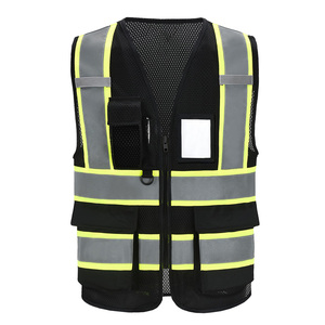 เสื้อกั๊กนิรภัยแบบ OEM บริการซิปด้านหน้า ไม่มีแขน คอตั้ง กระเป๋าหน้าลึก - Product Image 6