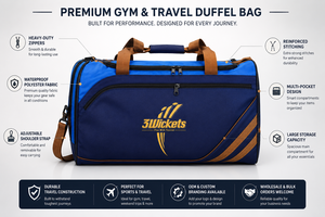 Sac de sport professionnel avec compartiment à chaussures, logo personnalisé, tissu polyester résistant, léger, pour l'entraînement physique et les voyages - Product Image 2