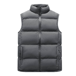 Chaleco acolchado para hombre, informal, holgado, cálido, sin mangas, abrigo de invierno, cuello alto, con cremallera, térmico. - Product Image 2