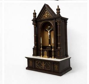 Meubles d'autel d'église en bois de teck sur mesure autel religieux artisanal de vente chaude pour les intérieurs d'église autel de Style Antique UK - Product Image 5