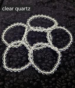 Bracelet en quartz sphatique transparent de qualité export, 8 mm, pour la méditation, le Reiki et la guérison spirituelle, au meilleur prix du marché - Product Image 3