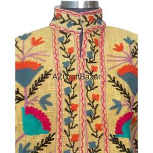 Chaqueta Bomber de Mujer con Cuello en V, Diseño Floral Vintage, Bordado a Máquina, Transpirable, de Secado Rápido, Ecológica, de Algodón Tejido - Product Image 3