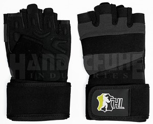 Gants de sport en PU à demi-doigts avec sangle de poignet réglable pour la musculation, le bodybuilding et l'exercice physique - Unisexe - Product Image 1