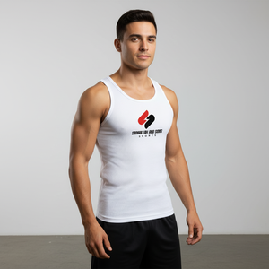 Débardeur en coton pour homme, logo personnalisé, veste sans manches pour la gym et le fitness, respirant, léger, décontracté, pour l'été, vêtements de sport - Product Image 2