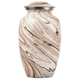 Custom Logo Aluminum Cremation Urn With Purplish Enamel Finish Adult <b>Memorial</b> Urn Supplier Bulk - Product Image 3