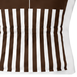 Maillot de cyclisme marron et blanc à manches courtes avec fermeture éclair intégrale, respirant, pour la course, vêtements de sport personnalisés pour équipe de cyclisme - Product Image 6