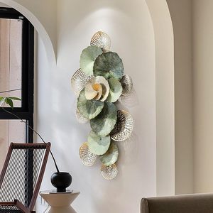 Décoration murale florale en métal Art floral moderne à suspendre pour bureau à domicile - Product Image 4