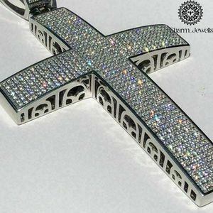 Pendentif boule en argent 925 et moissanite plaqué or avec micro-incrustation, style hip-hop, certifié IGI, unisexe, religieux, cadeau - Product Image 3