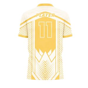 ชุดเสื้อฟุตบอลสีทองและสีขาวแบบกำหนดเอง ชุดยูนิฟอร์มทีมฟุตบอลระบายอากาศได้ดี ชุดแข่งขันสำหรับนักกีฬา Alibaba.com - Product Image 2