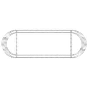 Grandes jardinières surélevées en gabion, robustes, en fer galvanisé argenté - Product Image 6