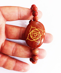 Pulsera de Cuentas de Jaspe Rojo Metafísico Hecha a Mano de Primera Calidad, Compre al por Mayor en AMAYRA CRYSTALS EXPORTS - Product Image 2
