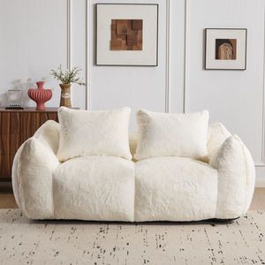 Ultra Soft Fluffy Loveseat <b>Bean</b> <b>Bag</b> <b>Sofa</b> Giant <b>Bean</b> <b>Bag</b> Couch for Adults Oversized Chase Lounge Chair for Indoor Living Room - Product Image 2