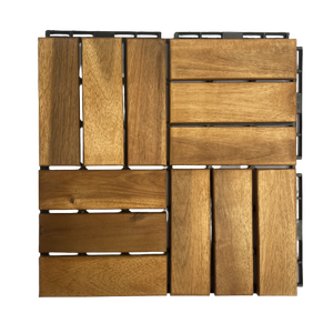 Dalles de terrasse en bois d'acacia du Vietnam, imperméables, antidérapantes, à emboîtement, design moderne, pour extérieur - Product Image 1