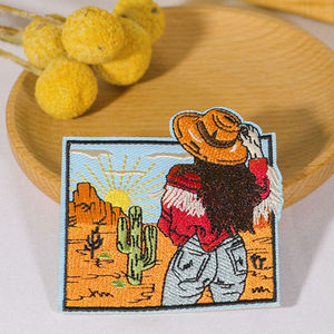 Title: Wholesale Custom Embroidered Patches Personalized Embroidery Patch Iron On Sew On Woven Applique Badge for <b>Jackets</b> Hats - Product Image 4
