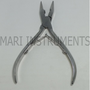Pince à extensions capillaires double ressort couleur argent pour micro-anneaux, vente en gros OEM ODM - Product Image 2