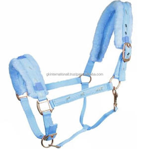 Halter de cheval en nylon réglable rembourré en polaire de meilleure qualité en nickel ou en laiton - Product Image 5