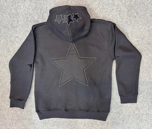 เสื้อฮู้ดดี้โอเวอร์ไซส์ผ้าฟลีซหนานุ่มคุณภาพสูงสำหรับฤดูหนาว น้ำหนัก 390GSM ปักลายแบบเรียบหรือสกรีนลายตามสั่ง ทรงหลวมสำหรับผู้ชาย - Product Image 3