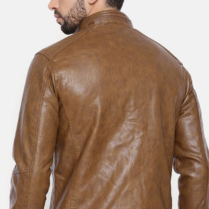 Nuevas llegadas, precio al por mayor, diseño de alta calidad, chaqueta de cuero para hombre, corte ajustado, cómoda, chaqueta de cuero a bajo precio para hombre - Product Image 2