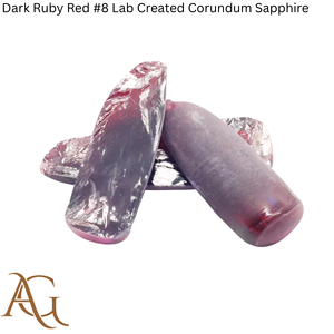 Rojo rubí oscuro # 8 bolas de zafiro de corindón cultivado en laboratorio, sintético, de fusión por llama, gema simulada para corte lapidario - Product Image 2