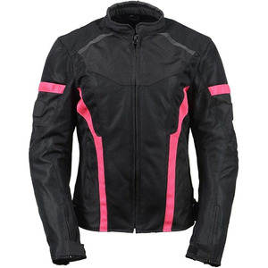 Chaqueta de Motociclista Clásica de Cuero y Textil para Mujer SAMROZ SPORTS - Uso Durante Todo el Año - Product Image 4