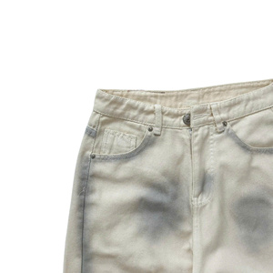 Jean en denim large pour homme, taille haute, coupe ample, délavé, tie-dye, en coton mi-lourd, style décontracté d'été - Product Image 6