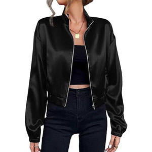 Custom Winter Single Button <b>Womens</b> Sheep Skin Bomber <b>Jacket</b> Warm Personalized Outerwear for Fashion Streetwear Casual Wear - Product Image 1