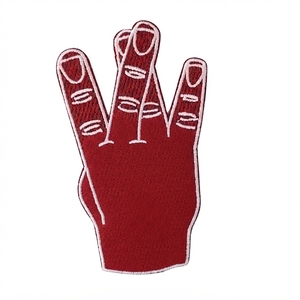 แผ่นรีดติดผ้าสักหลาดรูปมือสีส้มสำหรับเป็นของขวัญ - Product Image 2