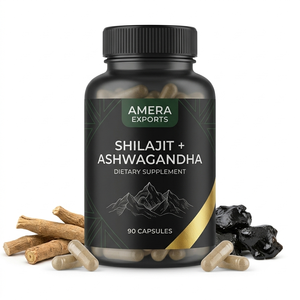 Suministro directo de fábrica, marca privada, venta caliente, shilajit puro del Himalaya con cápsulas de Ashwagandha - Product Image 1