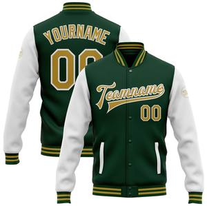 Chaqueta Varsity Personalizada de Cuero Sólido con Franjas y Logotipo Personalizado, Número y Nombre, Servicio OEM, Invierno - Product Image 6