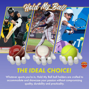 Support mural pour ballon en forme de main blanche Hold My Ball pour enfants et adultes, en polypropylène, petite taille - Product Image 5