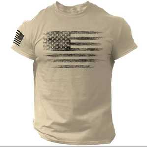 Camiseta de Manga Corta para Hombre, Cuello Redondo, con Patrón Geométrico y Logotipo Frontal, Corte Regular, Tejido de Punto Jersey, Antiencogimiento - Product Image 2
