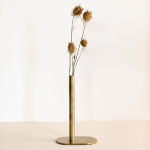 Designer U Shape Loop Metal Flower Vase Gold Finish Luxury Wedding <b>Table</b> Centerpiece Artist Floral Holder for Premium Reception - Product Image 5