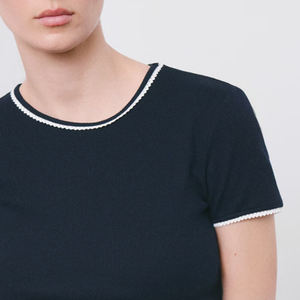 Camiseta Casual Clásica para Mujer de Alta Calidad, Diseño Moderno, Cuello Redondo, Tela de Algodón Suave, Diseño de Alta Calidad para Venta al Por Mayor - Product Image 4