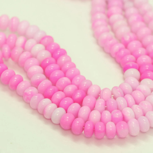 ลูกปัดโอปอลสีชมพูทรงรอนเดล: อัญมณีเนื้อเรียบสำหรับทำเครื่องประดับ - Product Image 6