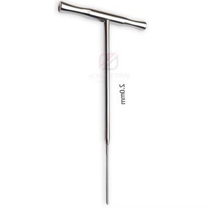 ที่เจาะกระดูกแบบด้ามจับรูปตัว T ขนาด 2.0 มม. สำหรับศัลยกรรมกระดูก |   เครื่องมือผ่าตัดสัตว์แบบใช้มือทำจากสแตนเลส - Product Image 1