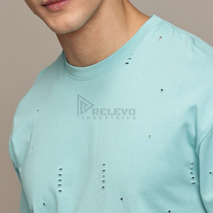 T-shirt homme 100% coton durable, logo personnalisé, haute qualité, fabrication directe, vente en gros - Product Image 3