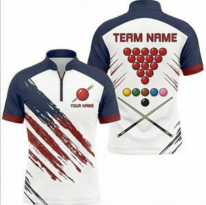 Maillot d'équipe de billard personnalisé à demi-zip pour le sport - Product Image 1