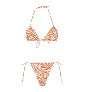 Maillot de bain d'été trois pièces imprimé noir et blanc pour femme, collection très prisée - Product Image 6