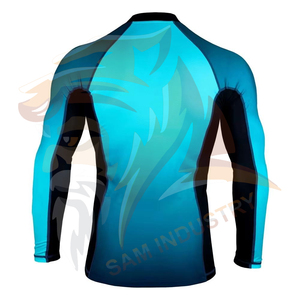 Maillots de compression à manches longues pour hommes avec impression de logo personnalisé, prix de gros - Product Image 4