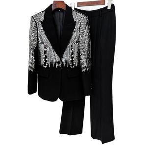 Ensemble deux pièces en toile solide de qualité supérieure pour femmes, couleurs personnalisées, 100% coton, écologique, pantalon court et long, streetwear - Product Image 1