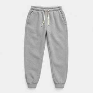 Flox Apparel Custom 350 GSM Classic <b>Cuffed</b> Fleece Drawstring <b>Joggers</b> 80% Cotton 20% Polyester Breathable Midweight Men's Winter - Product Image 1