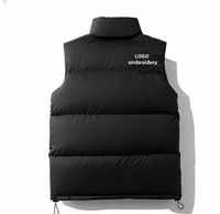 Veste matelassée sans manches pour homme, vêtement d'extérieur d'hiver personnalisé avec poches zippées, vente en gros