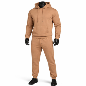 Ensemble de survêtement personnalisé avec sweat à capuche uni pour l'hiver |   Ensemble jogging deux pièces en molleton 100% coton |   Vêtements de sport unisexes OEM ODM - Product Image 1