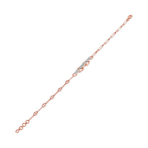 Interlocking Curved Bar Diamond Link <b>Bangle</b> <b>Bracelet</b> - Product Image 3