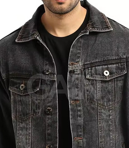 Chaqueta de Mezclilla con Capucha, Estilo Urbano, 100% Algodón, para Hombre, Ecológica y Transpirable, Cálida para Invierno - Product Image 5