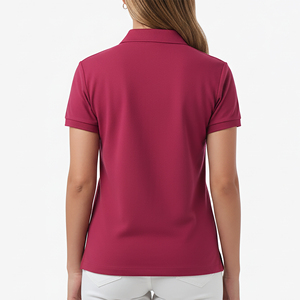 Polo de Algodón y Poliéster con Cierre de Cremallera, Diseño de Logotipo Bordado Personalizado, Color Sólido, Corte Regular, Polo Moderno para Mujer - Product Image 3