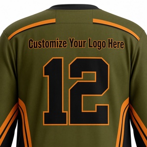 Maillot de hockey sur glace respirant de haute qualité, uniforme personnalisé pour équipe avec impression par sublimation et broderie - Product Image 3