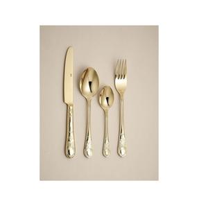 Juego de cubiertos de lujo ligero con relieve, juego de cubiertos de latón dorado pulido con mango de diseño - Product Image 2