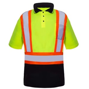 เสื้อเชิ้ตนิรภัยสะท้อนแสงแบบกำหนดเอง แขนสั้น สำหรับงานก่อสร้าง เสื้อทำงานแบบมองเห็นได้ชัด เสื้อโปโลนิรภัยสำหรับผู้ชาย ปี 2026 - Product Image 2