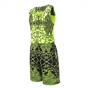 Conjunto de Camiseta de Baloncesto sin Mangas para Hombre, Estampado Geométrico, Poliéster, Absorbe la Humedad, Ajustado, Ropa Deportiva de Verano - Product Image 3